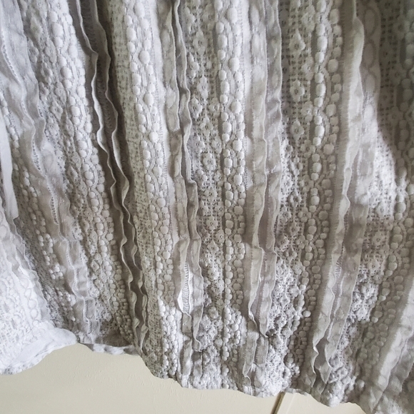 POL Run Down grey mini dress. Boho. Sz med. Lace vneck - Picture 7 of 14
